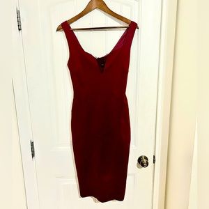 Maroon Lace Holiday Dress